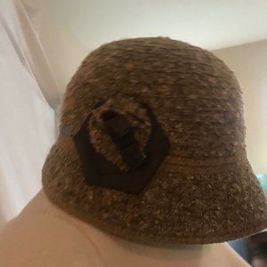 Betmar New York Brown Hat with Ribbon/Sequin